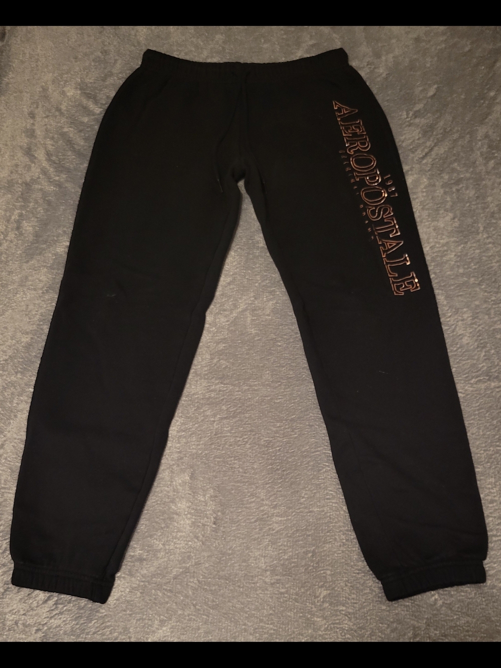 Aeropostale Black Sweatpants with Side Logo